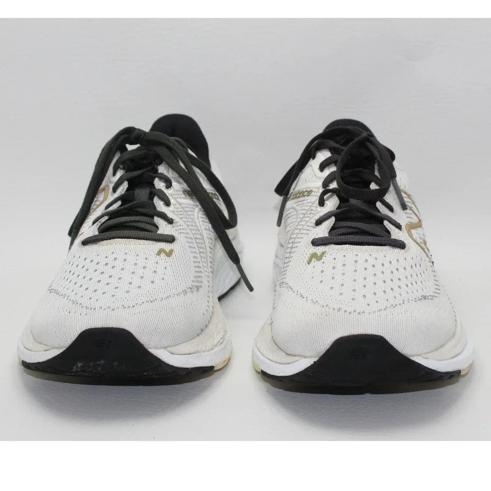 New Balance Fresh Foam X 860 v12 White Gold Running Shoes Womens 9.5 Mens 8